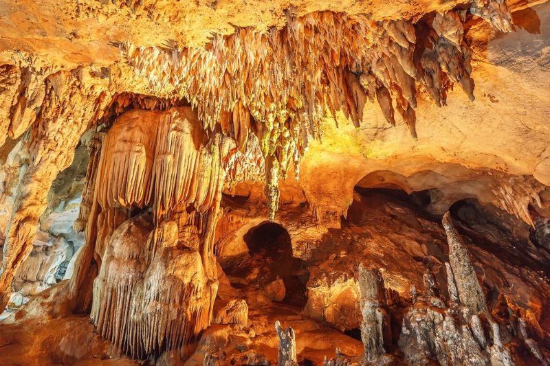Aggtelek National Park has many weathered limestone caves